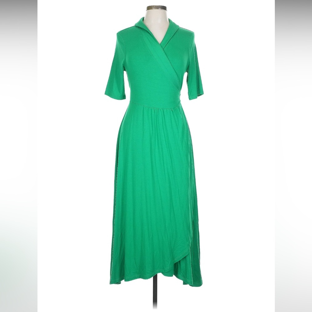 Boden Green Pleated Sundress with Tie Front